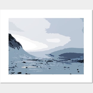 Abstract Icy Landscape Posters and Art